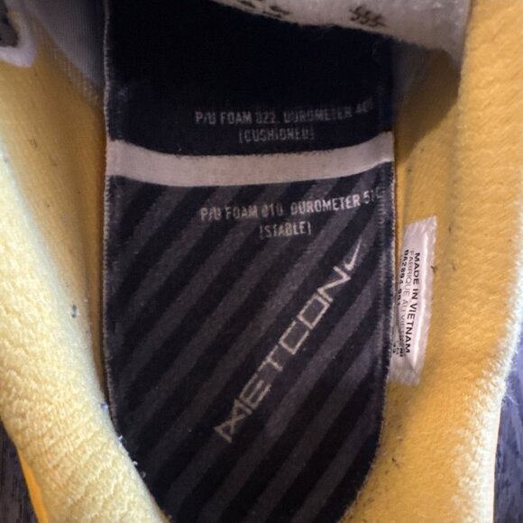 Custom Nike By You ID Metcon 6 White Yellow DA2894-991 Mens Size 15 - Picture 9 of 9